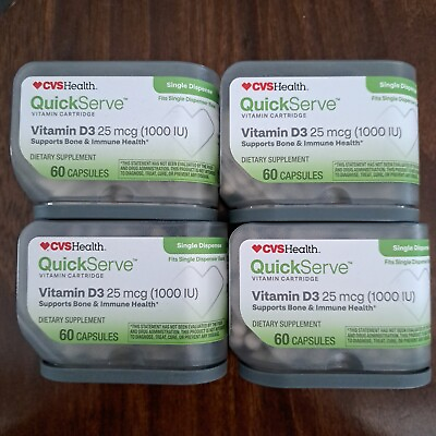 #ad 4 × Vitamin D3 25 mcg 1000IU Quick Serve Cartridge 60 Capsules $15.99