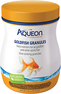 #ad Aqueon Goldfish Fish Food Slow Sinking Granules 5.8 Ounce 100106053 $5.17