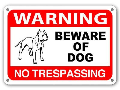 #ad Beware of Dog Sign No Trespassing Guard Dog on Duty Sign Dogs Will Bite Attack $7.69