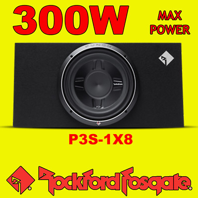 #ad Rockford Fosgate 8quot; Inch PUNCH 300w Car Audio Subwoofer Sub Shallow Enclosure GBP 194.99
