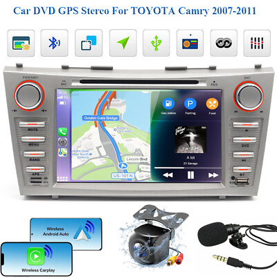 #ad 8quot; Car Stereo Radio DVD Player For 2007 2011 Toyota Camry CarPlay GPS Camera $149.29