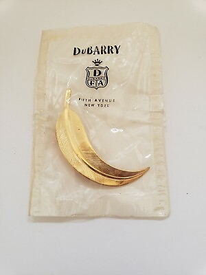 #ad Du Barry Leaf Brooch Gold Tone Pin Vintage Sealed 3183 $11.98