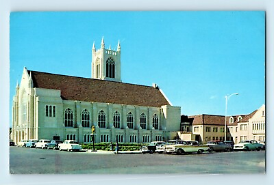#ad First Methodist Church Lubbock Texas 1950s 60s Cars Street View Postcard C7 $12.05