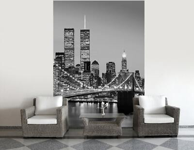 #ad Brooklyn Bridge Wall Mural 72Wx100H Removable Wamp;B Picture New York Night $20.97