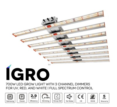 #ad IGRO 510W Full Spectrum LED Grow Light for Indoor Plants $244.44