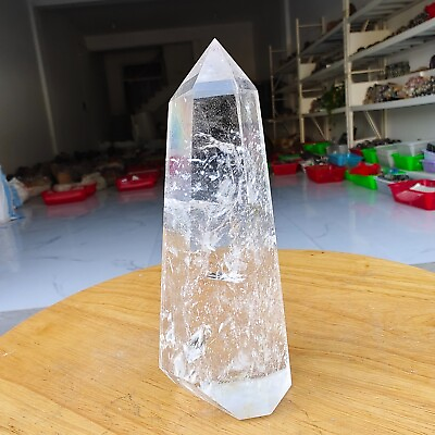 #ad 390g Rare NATURAL Crystal obelisk high quality Quartz Point HEALING U511 $39.95