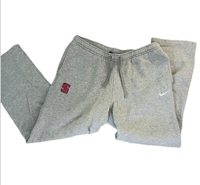 #ad Nike Men Sportswear Club Fleece Dk Grey Heather White Pants Sizes BV2707 063 $35.00