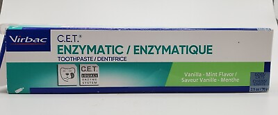 #ad VIRBAC C.E.T. Enzymatic Dog amp; Cat Toothpaste Vanilla Mint 2.5 Oz Made in USA $12.95