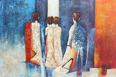 #ad Contemporary oil painting abstract human figures $237.60