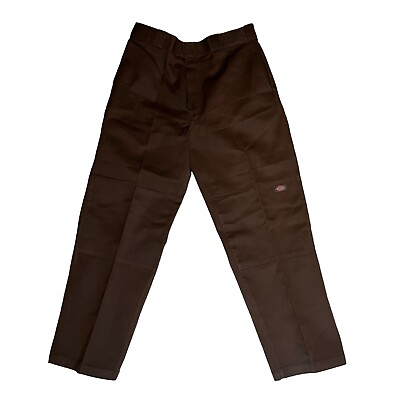 #ad Dickies Work Pants Original Fit 34x32 Brown Vintage $19.99