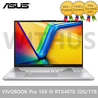 #ad ASUS VIVOBOOK Pro 16X OLED 16quot; K6604JI MX105W i9 RTX4070 32GB 1TB Win11 Laptop $2580.20