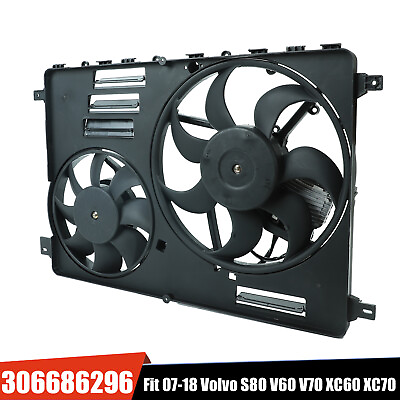 #ad Dual AC Condenser Radiator Cooling Fan For Volvo S80 V60 V70 XC60 XC70 2008 2016 $96.99