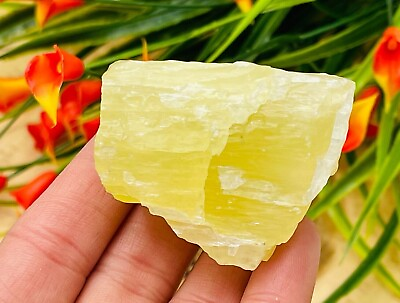 #ad Pineapple Calcite Rough Stone Calcite Healing Raw Specimen Crystal Grid $11.45