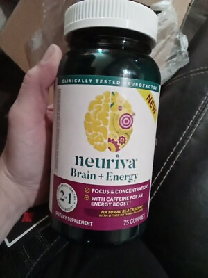 #ad NEURIVA Brain Energy Gummies Nootropic Supplements for Focus and... $13.25