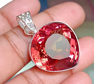 #ad 48.90 Ct Certified Pear Natural Zultanite 7 Color Pendant 925 Silver Gemstone $38.70