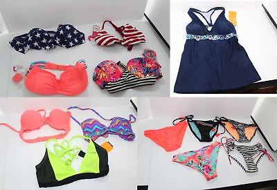 #ad NWT Lot Womens XS 13 Pieces Swimsuits Xhilaration C9Champion Bikini Tankini $240 $91.17
