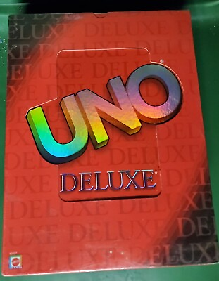 #ad UNO DELUXE Edition 2001 Mattel Card Game NEW IN BOX SEALED $19.30