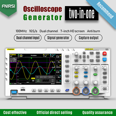 #ad FNIRSI 1014D 7quot; LCD 2 Channel Signal Generator Digital Storage Oscilloscope H4J1 $151.04