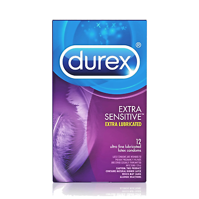 #ad Durex Extra Sensitive Ultra Thin Lubricated Latex Condoms Heightened Sensitivity $79.99