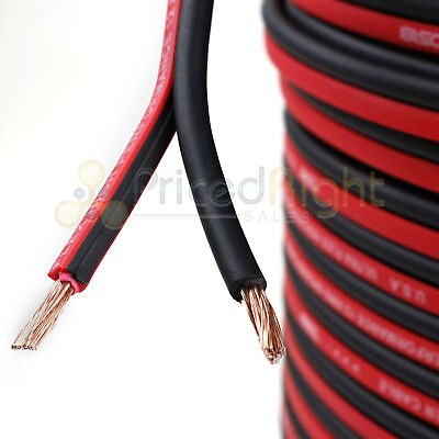 #ad 10 Ft 12 Gauge AWG Speaker Cable Car Home Audio 10#x27; Black and Red Zip Wire DS18 $8.49