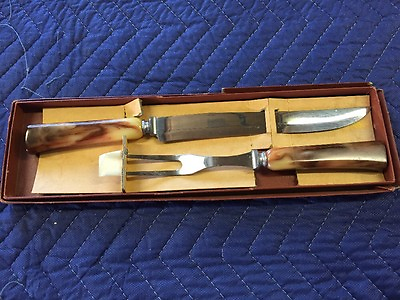 #ad Vintage Knife And Fork Set With Resin Handle $15.85