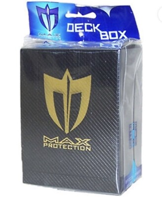 #ad Textured Deck Box Black Max Protection GAMING SUPPLY BRAND NEW $11.75