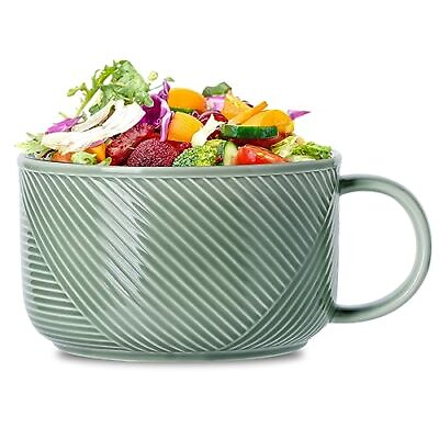 #ad Soup Bowl with Handle 38 OZ Soup Mug with Handle Microwave Safe Large Cera... $34.97