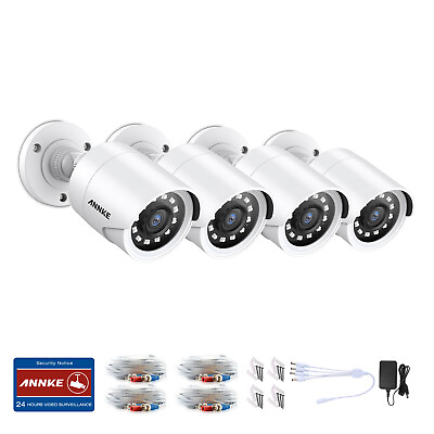 #ad ANNKE 4pcs Full 1080p Video CCTV Security Camera Outdoor EXIR Night Vision IP66 $76.41