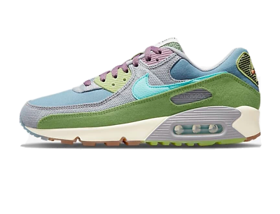 #ad Nike Air Max 90 SE Size 9 DM0036 400 quot;Blue Green Greyquot; Men#x27;s Sneakers $87.95