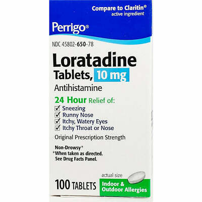 #ad Perrigo Loratadine 10 mg Tablets 100 ct Exp Date 07 2024 $9.99