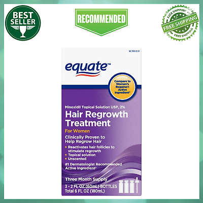 #ad Women#x27;s Hair Regrowth Topical Solution 2% Minoxidil Equate 3 Months $27.99