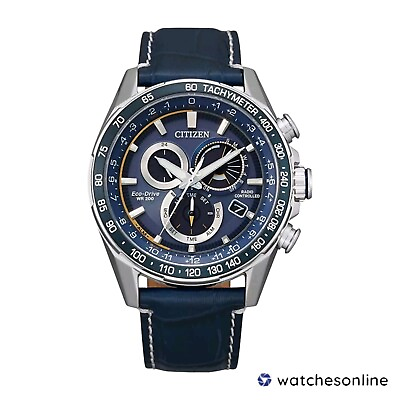 #ad New Citizen Men#x27;s PCAT Perpetual Chronograph Blue Dial Watch CB5918 02L NEW $379.00