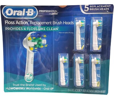 #ad Oral B FlossAction Toothbrush Refill Brush Heads 5 Count new $17.00