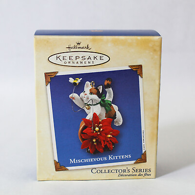 #ad Hallmark Keepsake Ornament Mischievous Kittens 4th In Collector#x27;s Series 2002 $15.20