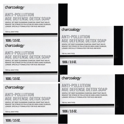 #ad Charcoalogy Bamboo Charcoal Soap Detoxifying Face Body Activated Natural x 5 $45.80