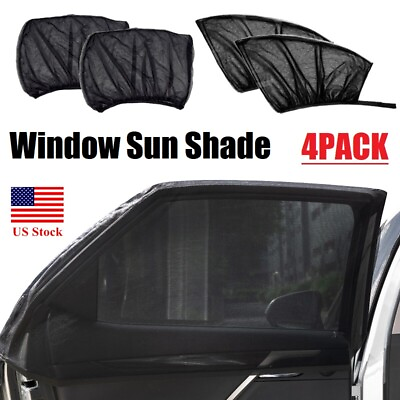 #ad 4× Universal Car Side Window Sun Shade Sunshade Cover Visor Mesh Screen Shield $11.46