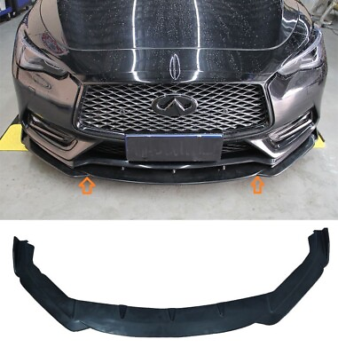 #ad For 17 19 Infiniti Q60 2DR Coupe JDM V3 Style Front Bumper Lip Splitter Chin $123.59