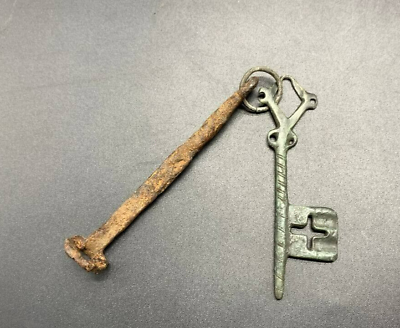 #ad Antique Iron and Bronze Keys of Kievan Rus Vikings 9 14th century AD $499.00