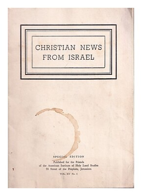 #ad WARDI DR. CH. ED. Christian News from Israel: December 1965: vol. XV No. 4 EUR 27.76