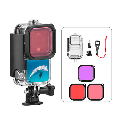 #ad Waterproof Case Diving Shell 3 Pcs Filters Set for DJI Action 2 Camera $21.15