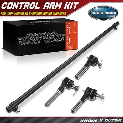 #ad #ad 4x Inner amp; Outer Tie Rod End Kit for Jeep Grand Cherokee Wrangler TJ Comanche $43.99