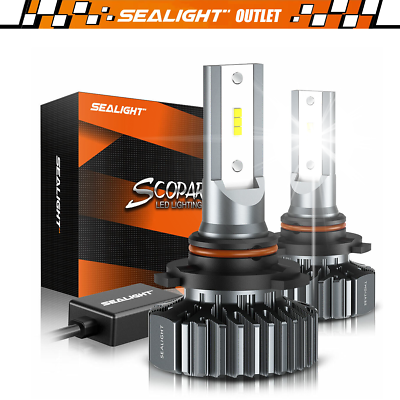 #ad 9005 LED Headlight Bulbs Conversion Kit High Beam White Super Bright SEALIGHT $31.99