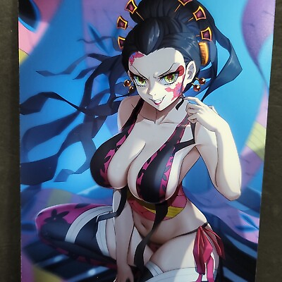 #ad Demon Slayer Daki Anime Wall Photo Art Board Print 11.75in x 7.25in $21.24