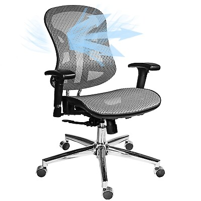 #ad Office Mesh Chair Home Study Game PC Desk Chair Office Furniture Indoor Black $95.50