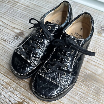 #ad Finn Comfort Ikebukuro Size US 7 Womens Black Patent Leather Shoes UK 5 EU 38 $64.99