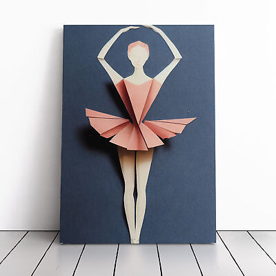 #ad Paper Ballerina Dancer Canvas Wall Art Print Framed Picture Home Office Decor GBP 24.95
