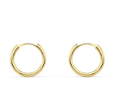 #ad Earrings Gold 18k 750 Mls. Underwired Round $102.89