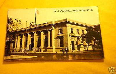 #ad Antique Postcard US Post Office Atlantic City NJ $16.01