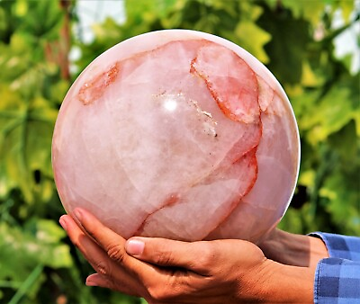 #ad Huge 8quot; 22lb Red Fire Quartz Ball Crystal Healing Chakra Gemstone Decor Sphere GBP 1369.80