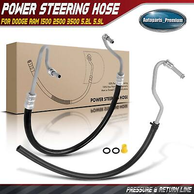#ad 2x Power Steering Pressure amp; Return Hose for Dodge Ram 1500 2500 3500 5.2L 5.9L $43.99